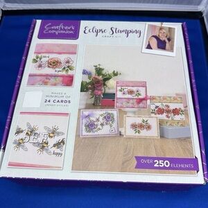 NEW Crafter’s Companion Eclipse Stamping Kit Card Making Kit #29 Flower Bee